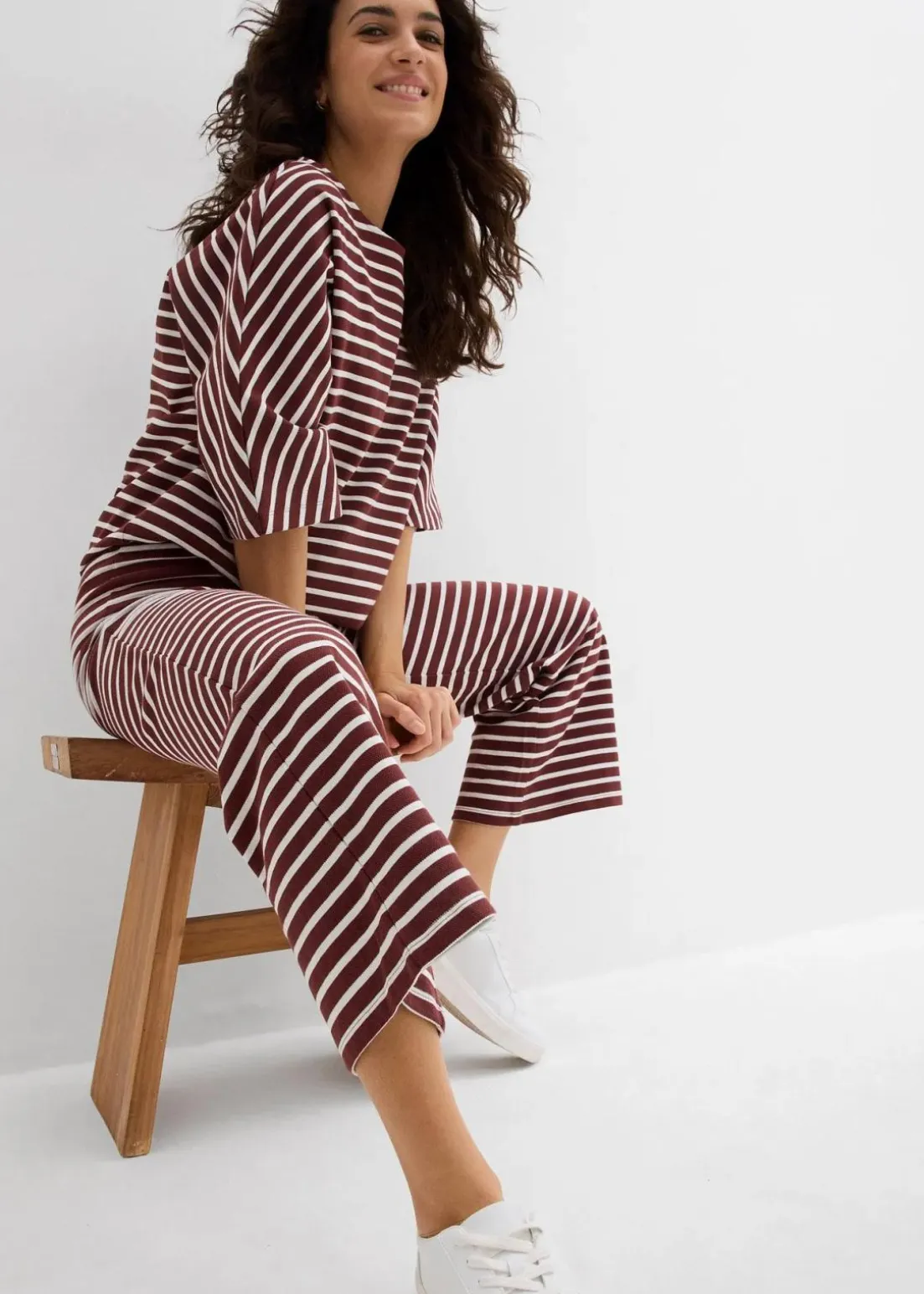 Jersey-Hose aus strukturierter Baumwolle