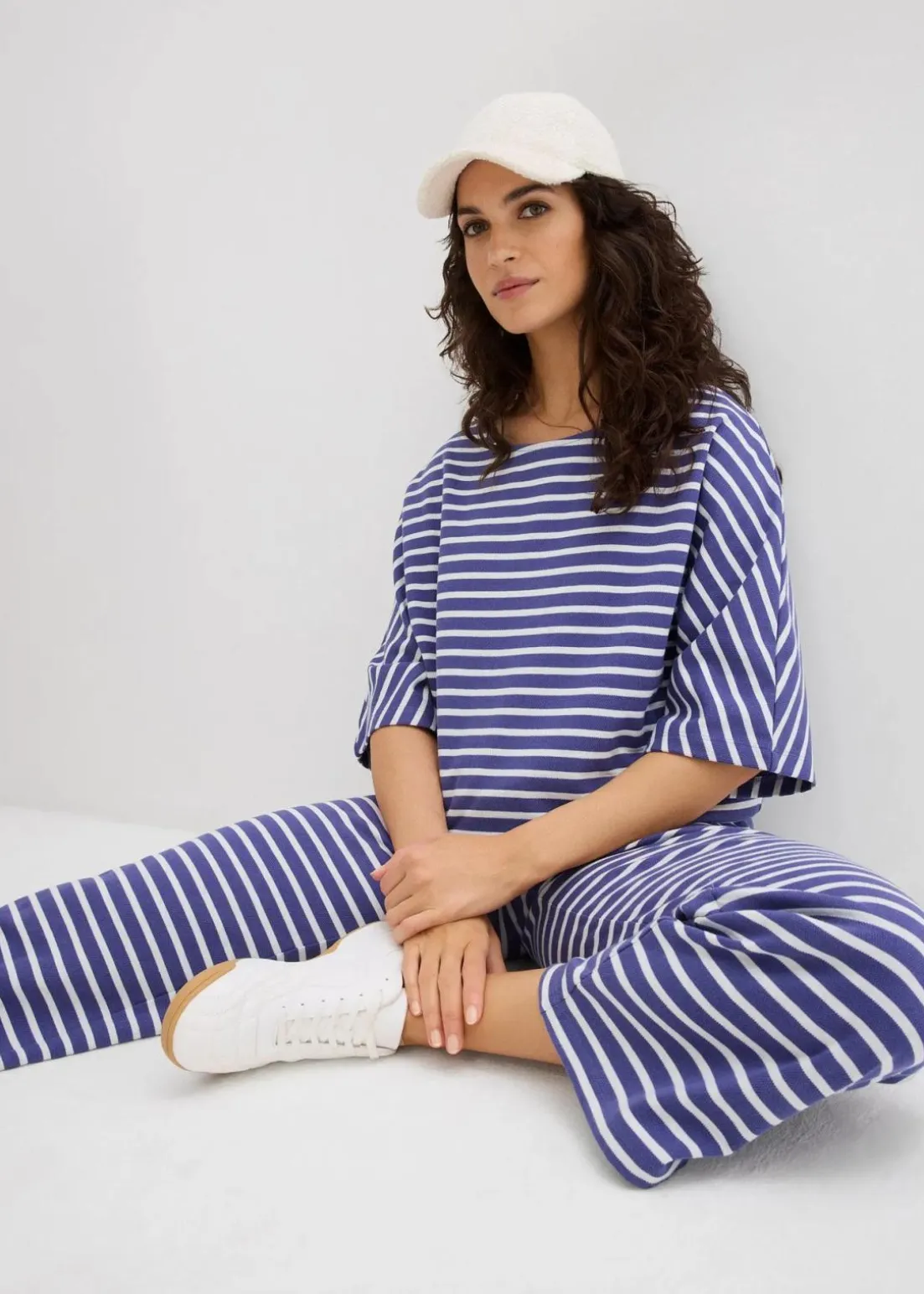 Jersey-Hose aus strukturierter Baumwolle