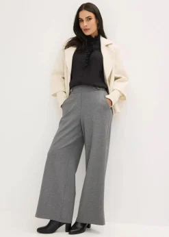 Jersey-Hose mit dekorativem Riegel