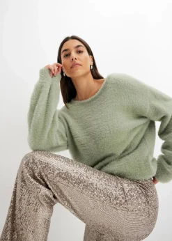 Jersey-Hose mit Pailletten