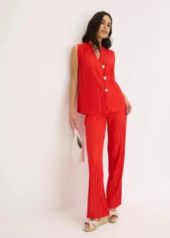 Jersey-Hose mit Plissee