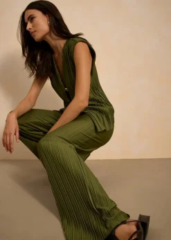 Jersey-Hose mit Plissee