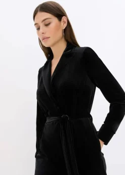 Jersey-Jumpsuit aus fließendem Samt