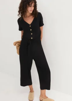 Jersey-Jumpsuit aus Viskose-Mix
