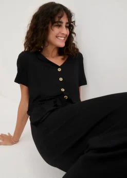 Jersey-Jumpsuit aus Viskose-Mix