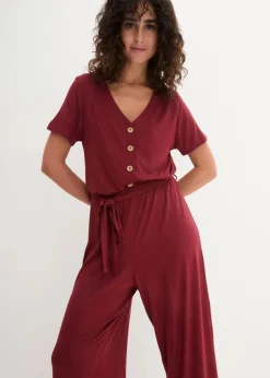 Jersey-Jumpsuit aus Viskose-Mix