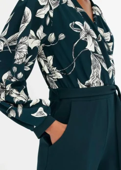 Jersey-Jumpsuit mit Wickeloptik