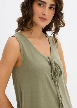 Jerseykleid mit Schnürung