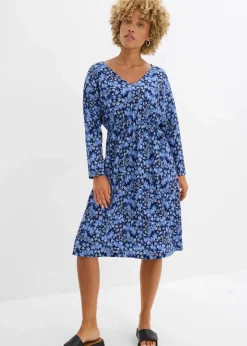 Jerseykleid aus Borkencrepe