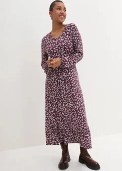 Jerseykleid aus fließendem Viskose-Mix