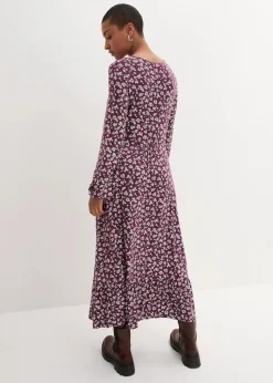 Jerseykleid aus fließendem Viskose-Mix