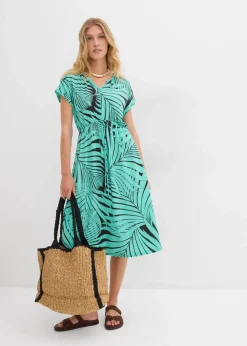 Jerseykleid aus fließendem Viskose-Mix