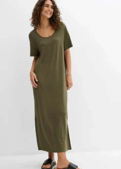 Jerseykleid aus fließendem Viskose-Mix