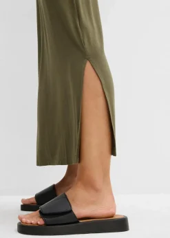 Jerseykleid aus fließendem Viskose-Mix