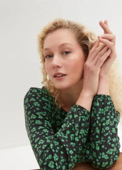 Jerseykleid aus fließendem Viskose-Mix