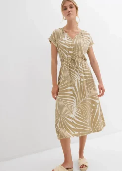 Jerseykleid aus fließendem Viskose-Mix