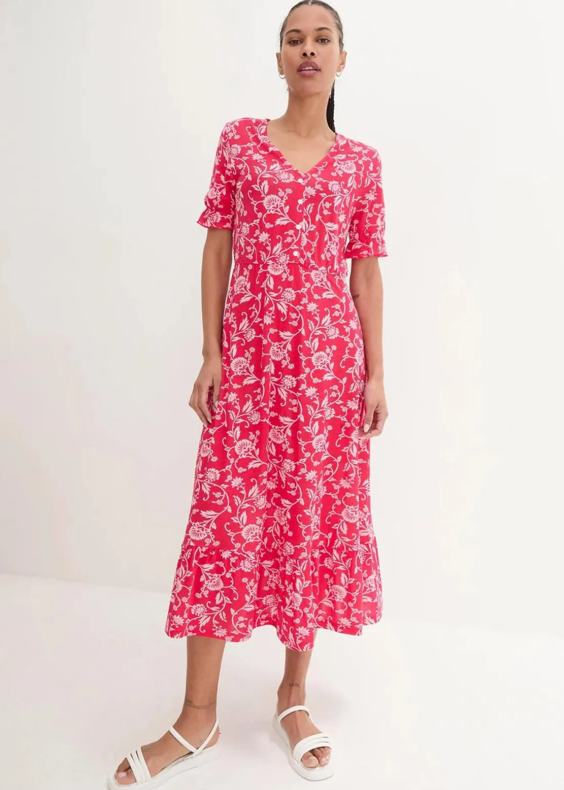 Jerseykleid aus fließender Viskose