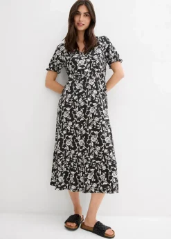 Jerseykleid aus fließender Viskose