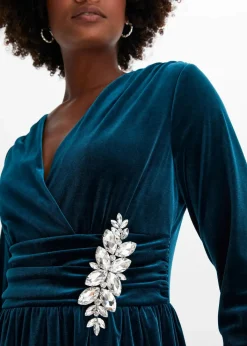 Jerseykleid aus glänzendem Samt