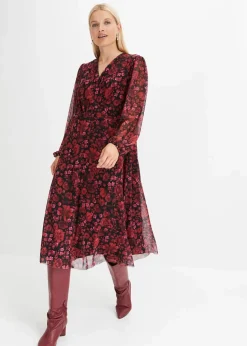 Jersey-Kleid aus Mesh