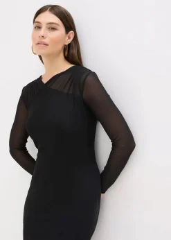 Jerseykleid aus Mesh