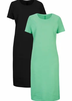 Jerseykleid aus reiner Baumwolle (2er Pack)