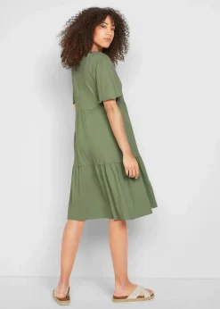 Jerseykleid aus reiner Baumwolle