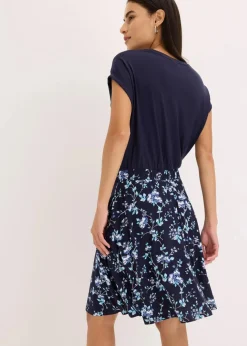 Jerseykleid aus Viskose-Mix