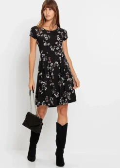 Jerseykleid aus Viskose-Mix