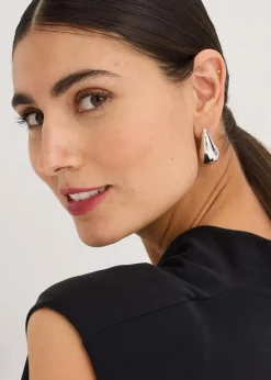 Jerseykleid aus Viskose-Mix mit Schulterpolster