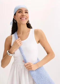 Jerseykleid im Materialmix