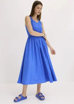 Jerseykleid im Materialmix