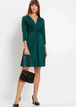 Jerseykleid in fließendem Viskose-Mix