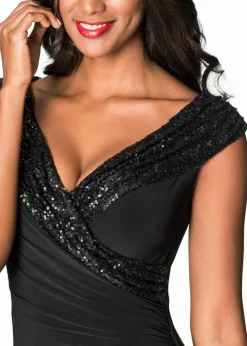 Jerseykleid mit Pailletten