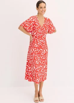 Jerseykleid mit Raffung