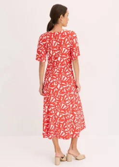 Jerseykleid mit Raffung