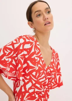 Jerseykleid mit Raffung