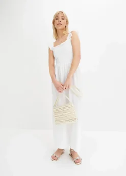 Jerseykleid mit Smok-Detail