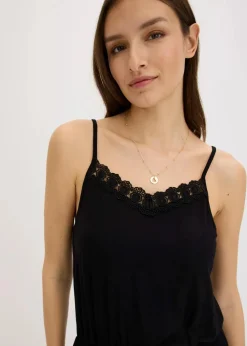 Jerseykleid mit Spitze