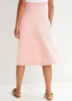 Jersey-Rock mit Streifen, knieumspielend