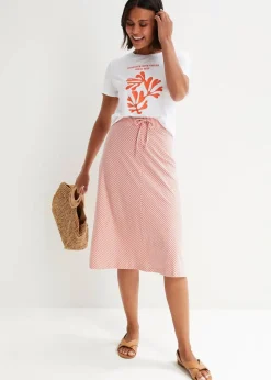 Jersey-Rock mit Streifen, knieumspielend