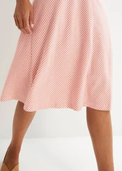 Jersey-Rock mit Streifen, knieumspielend