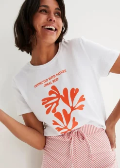 Jersey-Rock mit Streifen, knieumspielend