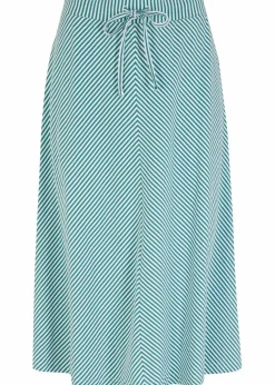 Jersey-Rock mit Streifen, knieumspielend