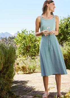 Jersey-Rock mit Streifen, knieumspielend