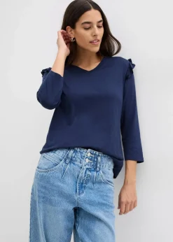 Jersey-Shirt aus Baumwollmix