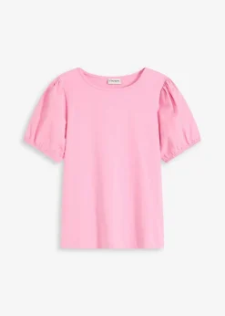 Jerseyshirt mit Ärmeln aus Baumwollpopeline