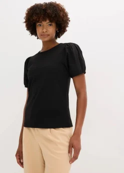 Jerseyshirt mit Ärmeln aus Baumwollpopeline