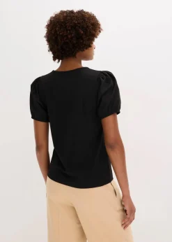 Jerseyshirt mit Ärmeln aus Baumwollpopeline