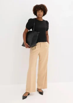 Jerseyshirt mit Ärmeln aus Baumwollpopeline